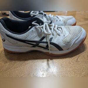 ASICS Men's White and Black Athletic Shoes